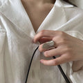 BF CLUB 925 Sterling Rings for Women Simple Geometric Handmade Big Irregular Retro Allergy For Birthday - Visuel 5 | SAMAG