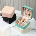 Portable Mini Jewelry Storage Box Travel Organizer Case Leather Earrings Necklace Ring Display - Visuel 2 | SAMAG