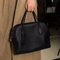 2025 new high-end first-layer cowhide bowling bag large-capacity commuter portable shoulder messenger Boston bag