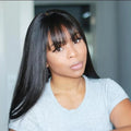 Choice Rebecca 3x1 Middle Part Lace Wig Bone Straight Cheap Wigs 100% Human Hair Wig with Bangs for Women on Clearance Sale
