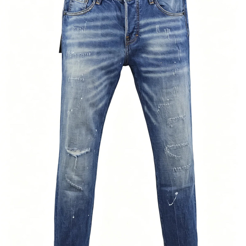 6060 Four Seasons New Men's Washed Ripped Patch Old | SAMAG