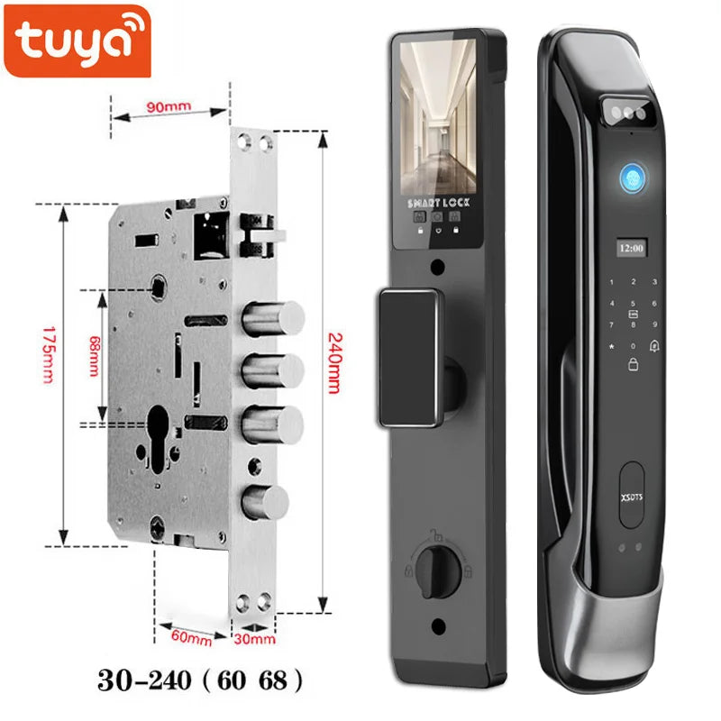 Biometric Infrared 3C Face Real-time intercom Palmar vein Smart Door Lock Fingerprint Password Electronic Key Card APP Unlock