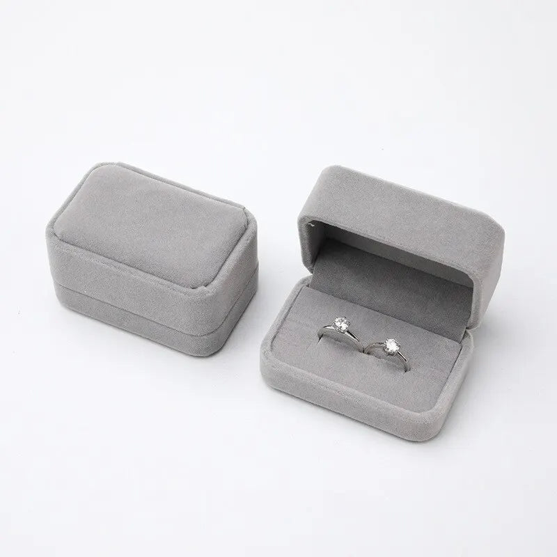 Personalized Flannel Ring Box - Custom Initials & Date, Custom Engagement Ring Box Wedding Jewelry Box, Elegant Jewelry Box