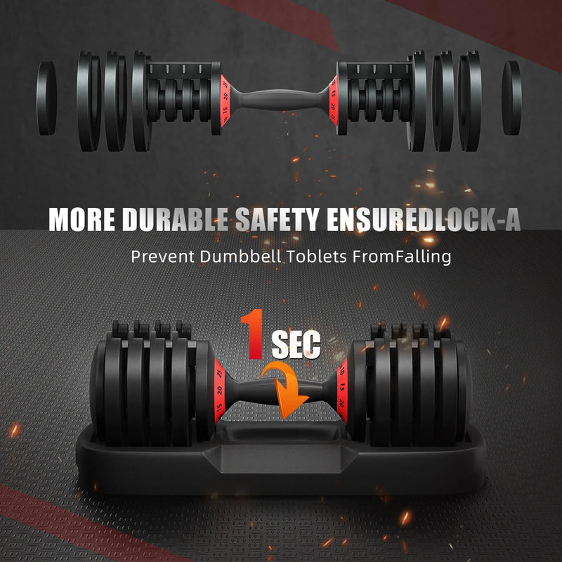 Male & Female Adjustable Dumbbells Set, Multi-spec 24kg | SAMAG