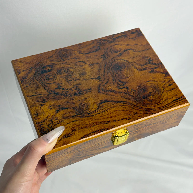 High-End Glossy Lacquered Wooden Storage Box for Belts, Premium Gift Packaging, Multifunctional Storage for Jewelry and Accessories, with Secure Locking
