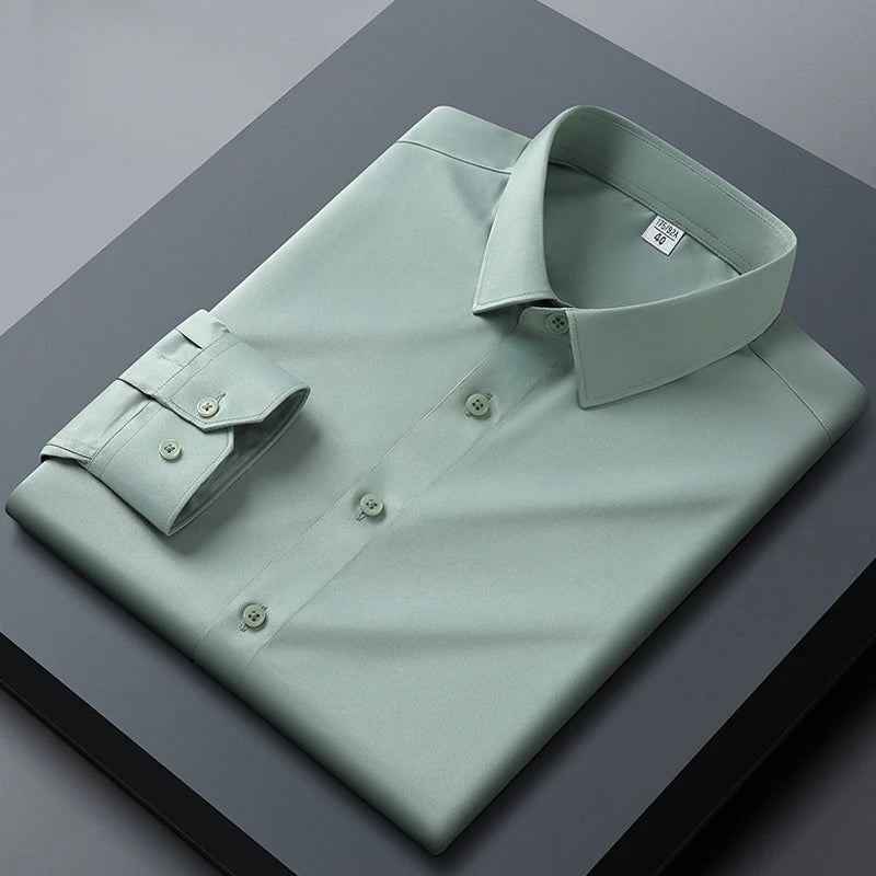 Long sleeved shirt for men's business casual orange | SAMAG