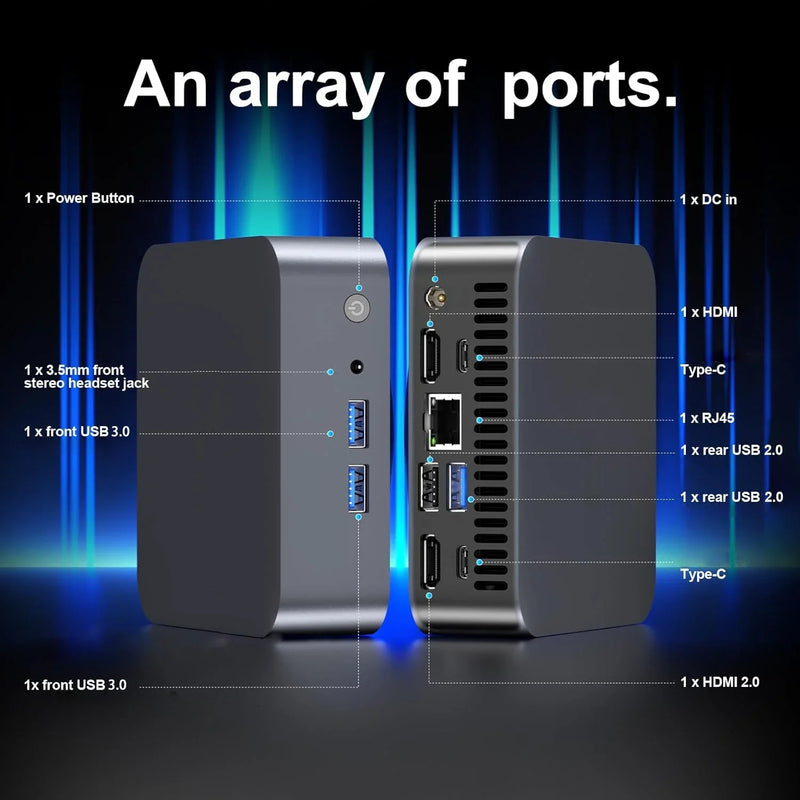 Mini PC Intel Core i9 10980HK i7 4510U Windows 11 Pro 16GB 32GB DDR4 1TB SSD WIFI 6 BT5.2 4K HD Desktop Computer Gaming Pc Gamer