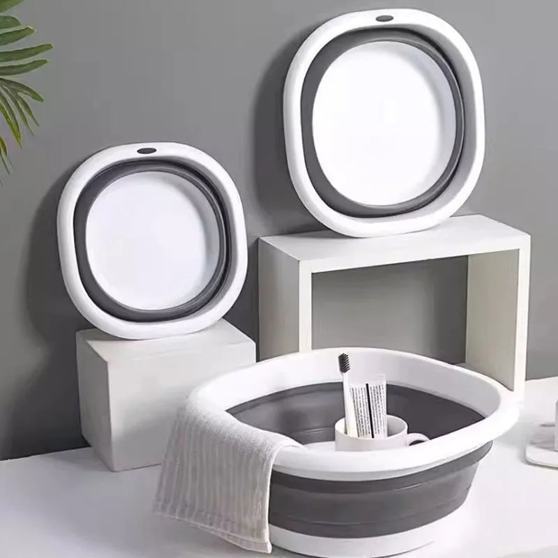 Folding Bowl Foot Bath Portable Wash Basin for Travel Silicone Folding Bowl Pedicure Tubs Foldable Basin Portable Foot Bath