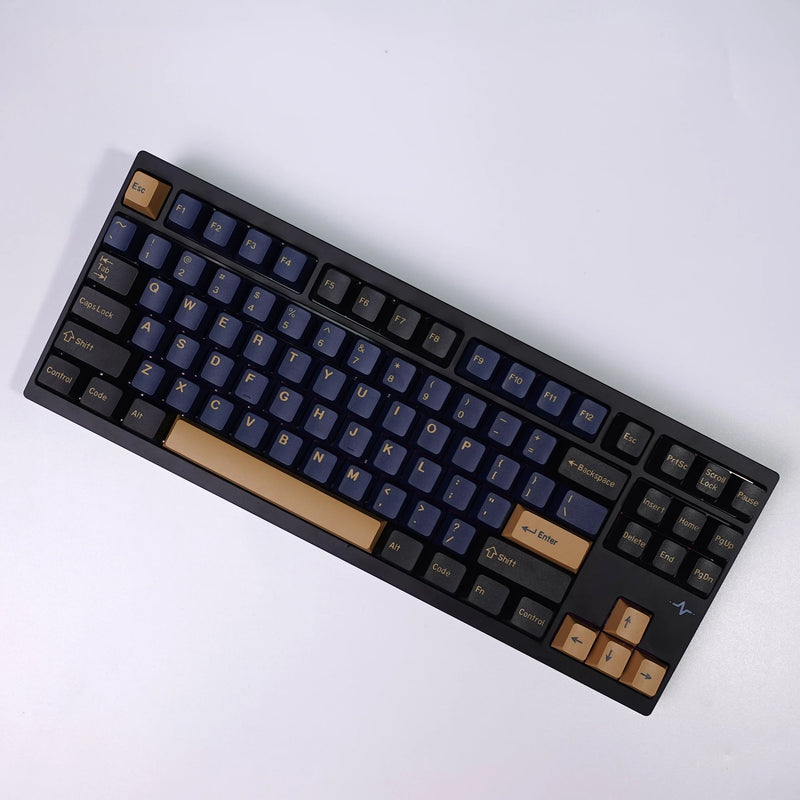 KBDiy GMK Blue Samurai Keycap Cherry Profile Double Shot PBT ISO Keycaps For Gamer Mechanical Keyboard Kit Gaming Point Key Cap