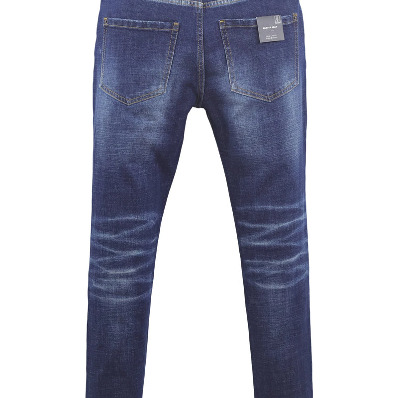 6057 Four Seasons New Men's Wear Washed Ripped Patch | SAMAG