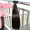32 Inch Straight Brazilian Virgin Human Hair Bundles Natural Color Unprocessed Human Hair Weft Silky Straight Hair Weave 4 Bundles Hair Extensions For Ladies