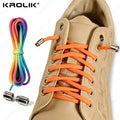 1 Pair New Elastic No Tie Shoelaces Semicircle Shoe Laces For Kids and Adult Sneakers Shoelace Quick Lazy Metal Lock Laces