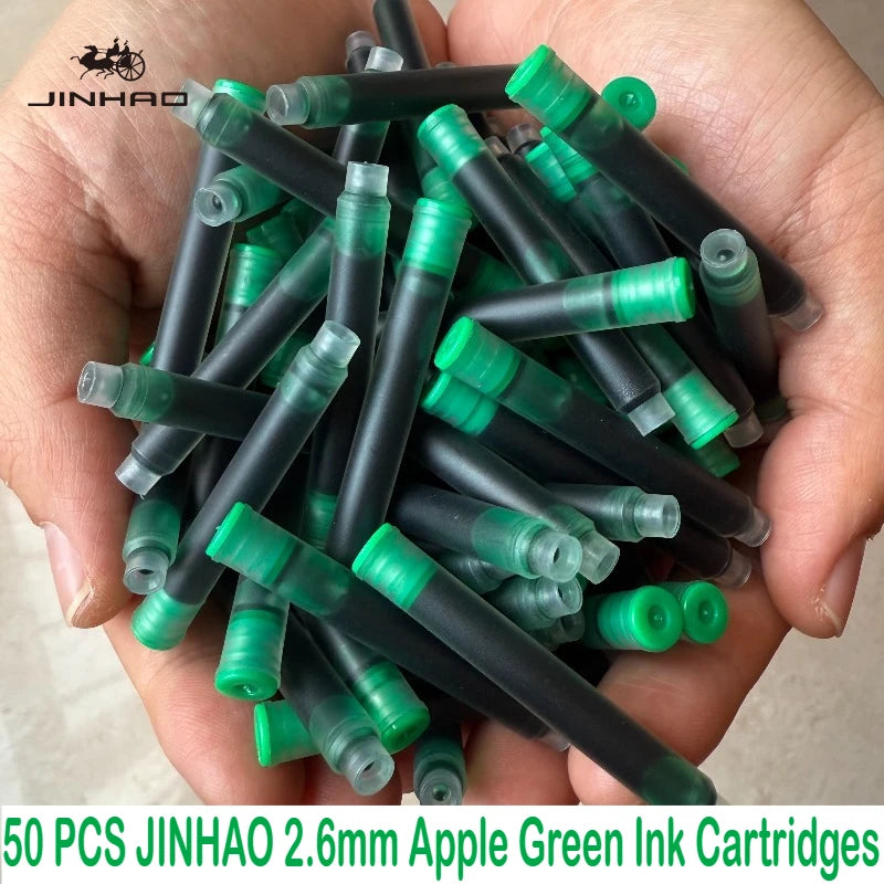 50/12 PCS JINHAO 12 Colors 2.6mm/3.4mm Fountain Pen Ink Cartridges For Majohn Hongdian Stationery School Office Supplies