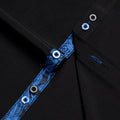Men's Polyester Cotton Solid Black Shirts Long Sleeve | SAMAG