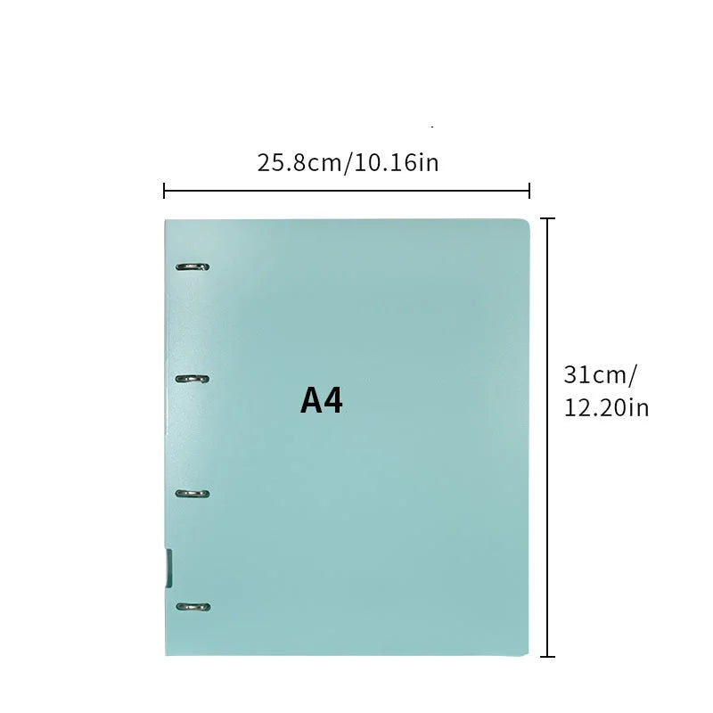 Bview Art 4-Ring Refillable Binder for A4 Paper - Organize Office Documents, Files & Papers Securely