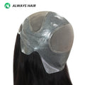 MW46 - 16" Lace Front Natural Hair Wig Chinese Human Hair Full Head Wigs for  Women