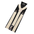 Unisex Elastic Leather Suspenders Braces Men Women Gift Black Blue Red Adjustable Straps for Wedding Suit Skirt Accessories