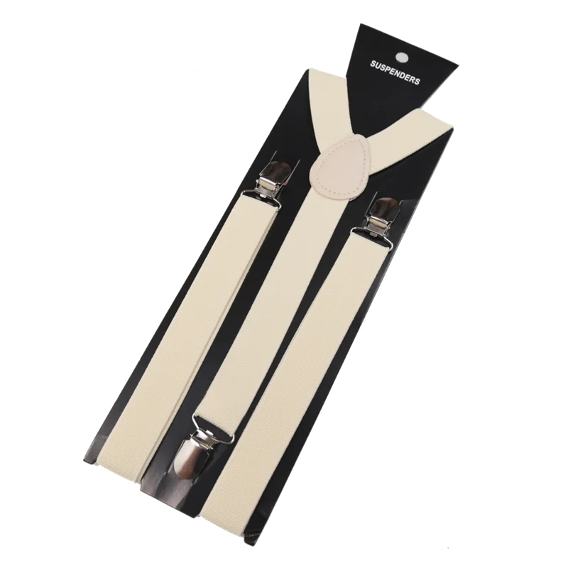 Unisex Elastic Leather Suspenders Braces Men Women Gift Black Blue Red Adjustable Straps for Wedding Suit Skirt Accessories