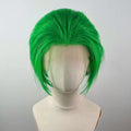 Light Green Short Bob Cut for joker Cosplay 13x4 Lace Front Wigs for Men Glueless Synthetic Hair Heat Resistant Free Part 150%