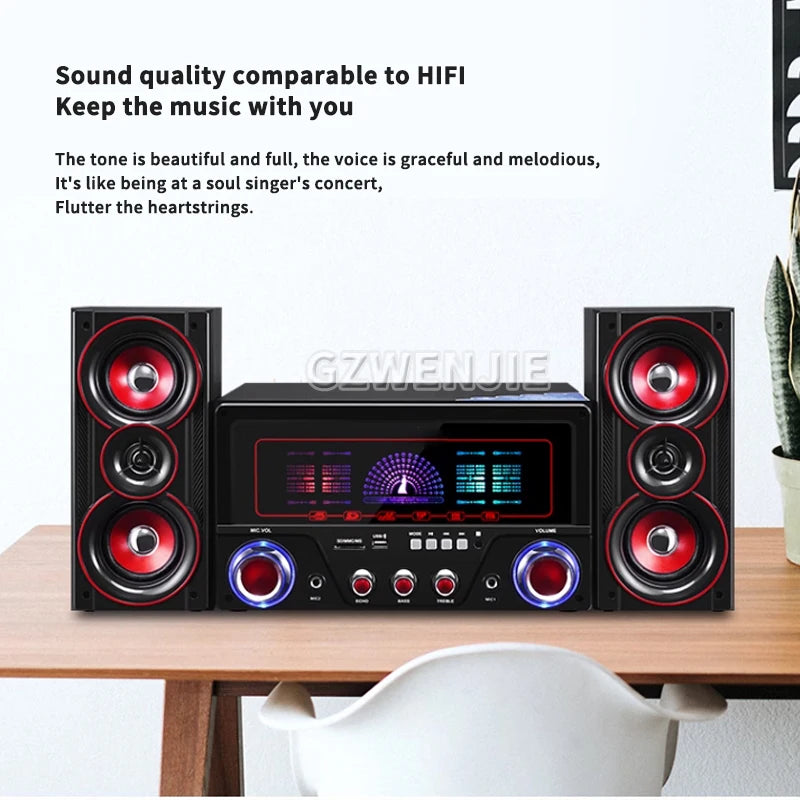 4 Inch Desktop Computer TV Bluetooth Speaker 2.1 Karaoke Home Computer Speaker Home KTV Music Center System Audio Set
