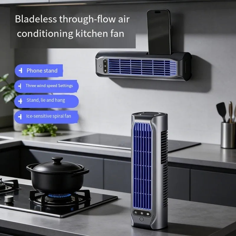 B06B-Summer Portable Air Conditioner Fan, Fast Cooling Personal Air Cooler Quiet USB Powered Tower Fan For Bedroom, Office