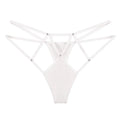 Women Lace Panties Thongs Pearl Pendant Lace Embroidery G-String T-Back Briefs Underwear Adjustable Ladies Panties Sexy Lingerie