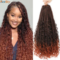 Goddess Bohemian Box Braids Crochet Hair Pre looped 18 14 Inch Boho Box Braids Soft Synthetic Braiding Hair for Black Women Kids