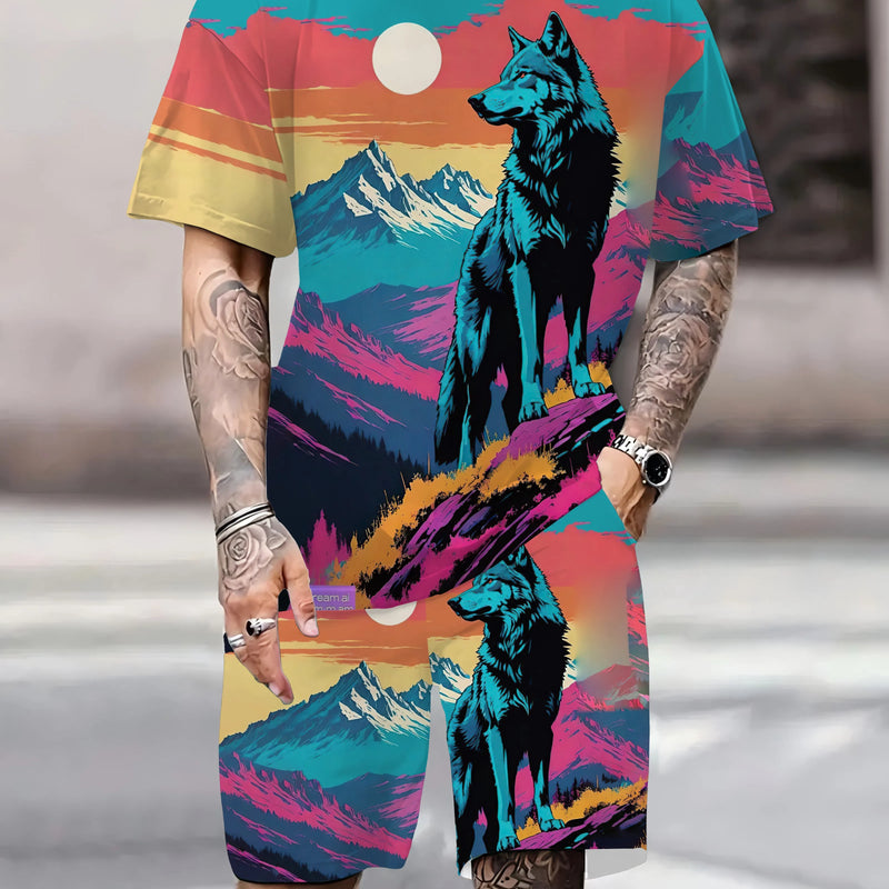 Summer new daily casual men's T - shirt and shorts set, urban street fashion sleeved outdoor sports - View 6 | SAMAG