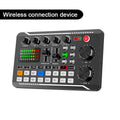 F998 Live Sound Card With DJ Mixer Effects Voice Changer Bluetooth-compatible Audio Interface Mixer For Live Streaming Singing
