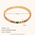 La.Muses Elastic Cubic Zirconia Stainless Steel Woman's Bracelet Fashion Luxurious Jewelry Party Accessories