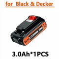 For Black & Decker LB20 LBX20 Battery Pack 3/4/6/8Ah BL2018 Long Runtime Lithium Replacement Battery