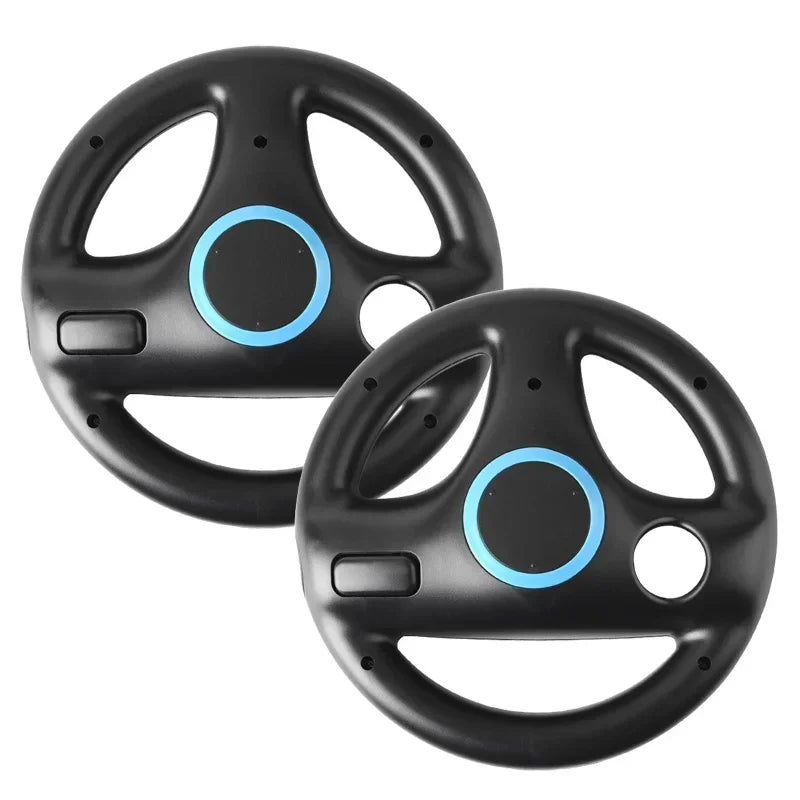 2PCS Plastic Innovative and ergonomlc design Game Racing Steering Wheel For Nintendo Wii Kart Racing Game Remote Controller