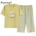 Summer Capris Pajamas Cute Cartoon Print for Women | SAMAG