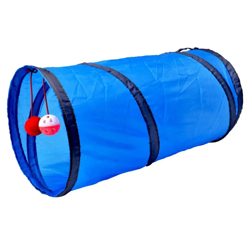 Cat Tunnel Toy Foldable Polyester Cloth Rolling Tent for Kitten Cat Tunnel Puppy Cat Toy Play Tunnel for Small Medium Large Cats