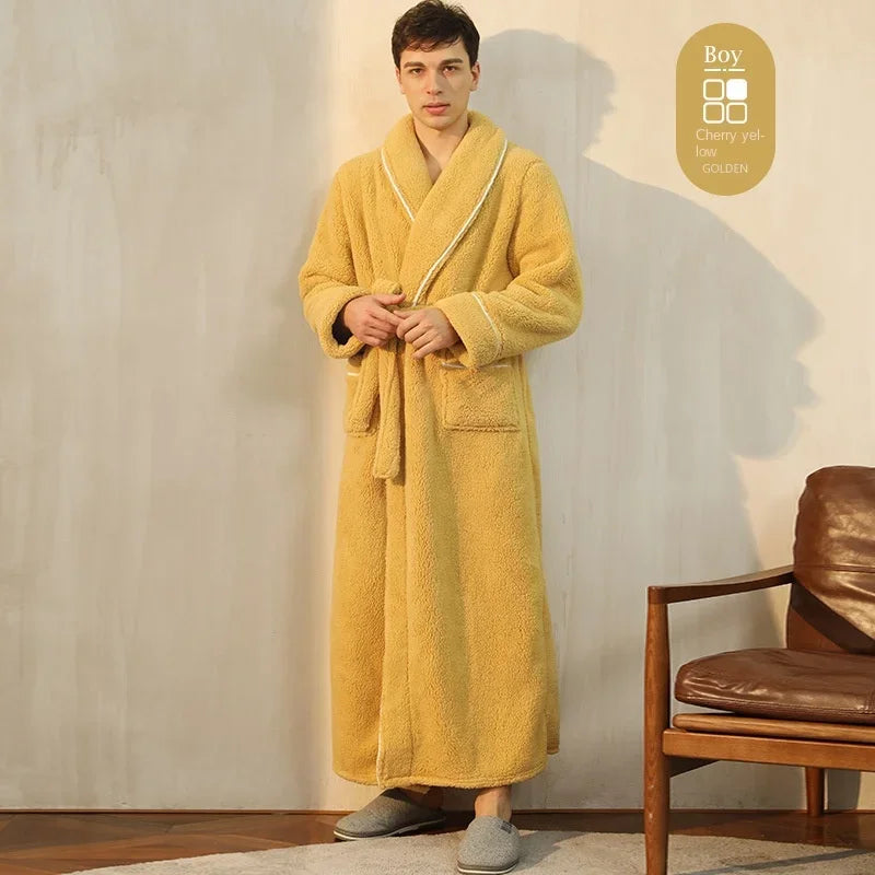 Autumn and Winter New Thick Comfortable Cotton Robe Men's | SAMAG