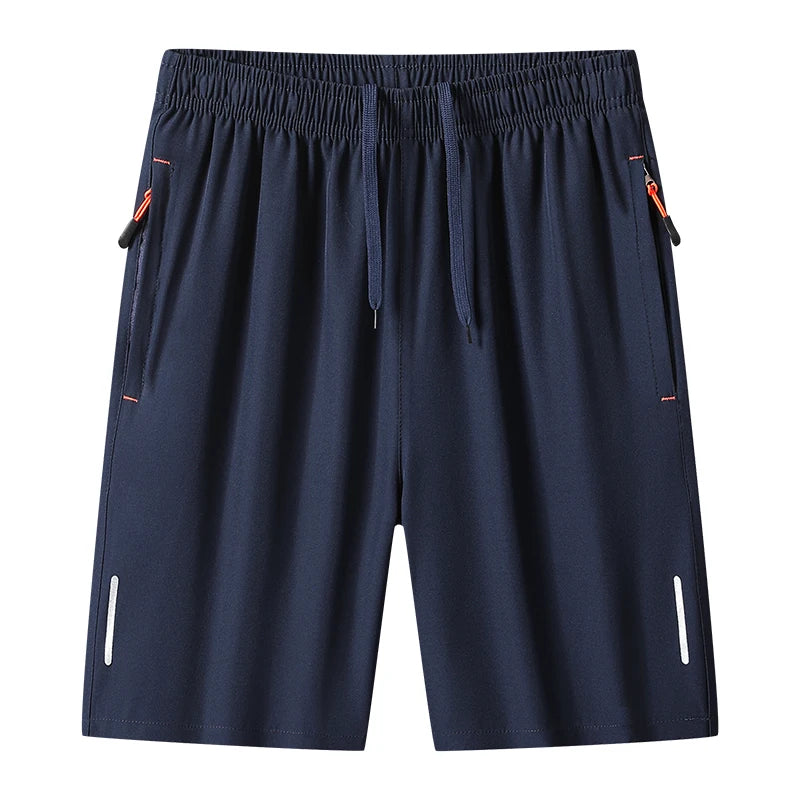 Men's Quick Dry Running Shorts with Drawstring and Zip Pockets - Ideal for Athletic Workouts and Gym - View 9 | SAMAG