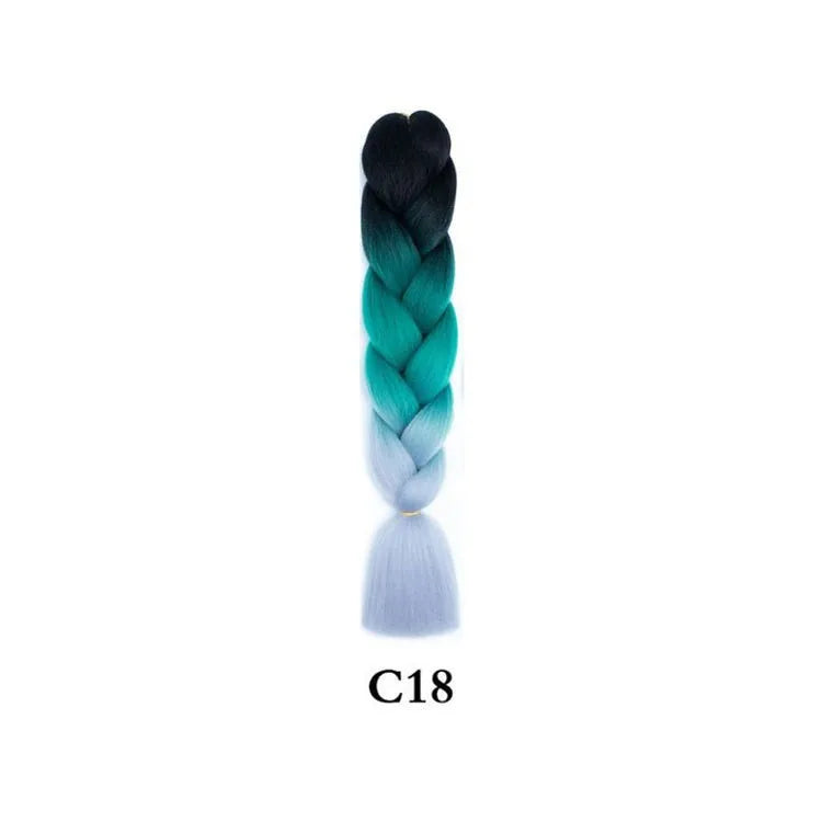 Tereshar 1Pcs 24inch 100g Synthetic Braiding Hair Extensions Jumbo Braiding Hair Twist Crochet Braids Hair for Women