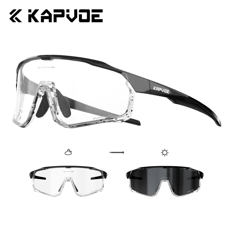 Kapvoe Photochromic Cycling Sunglasses for Men Glasses - View 17 | SAMAG