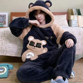 2025 New Autumn and Winter Loungewear Coral Fleece Pajamas Men Plus-size Long-sleeved Sleepwear Suit Thickened Plush Homewear