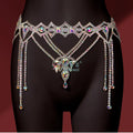 Sexy High End Belly Dance Waist Chain for Womens Handmade Rhinstone Diamond Accessories Female Ballroom Performance Jewelry Belt