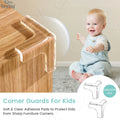 Clear Silicone Corner Guards, Transparent Edge Protectors for Furniture - Invisible Baby Safety Bumpers