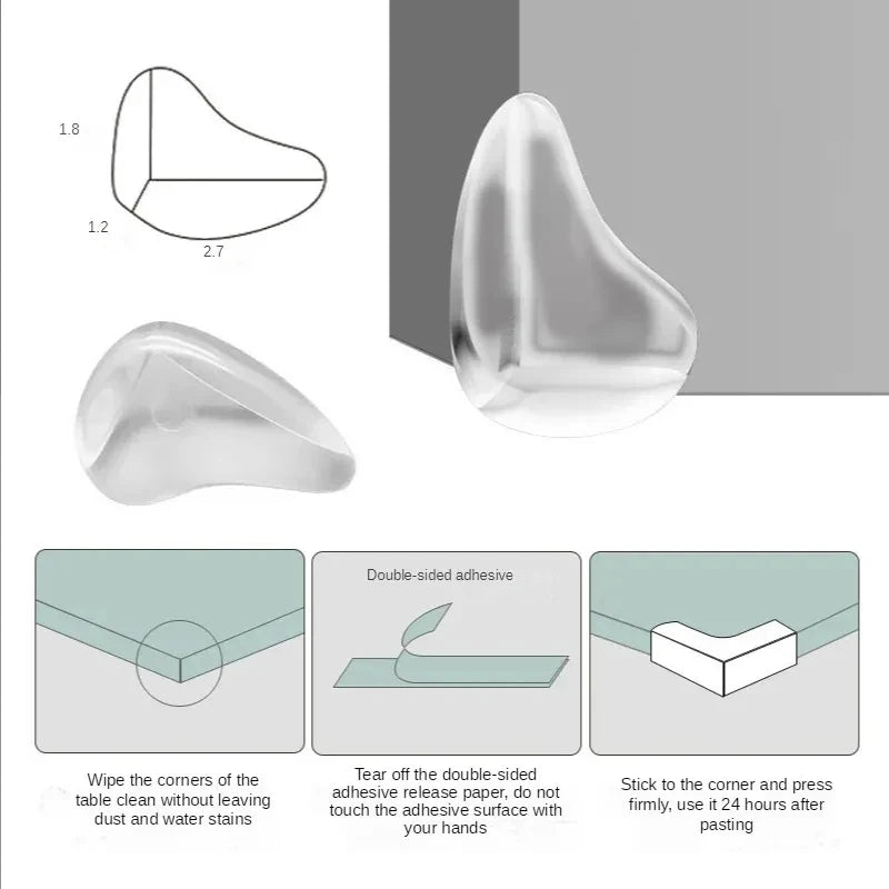 1-6pcs Table Corner Protector, Edge Sticker, Glass Corner Furniture, Silicone Corner Protector, Table Anti-Collision