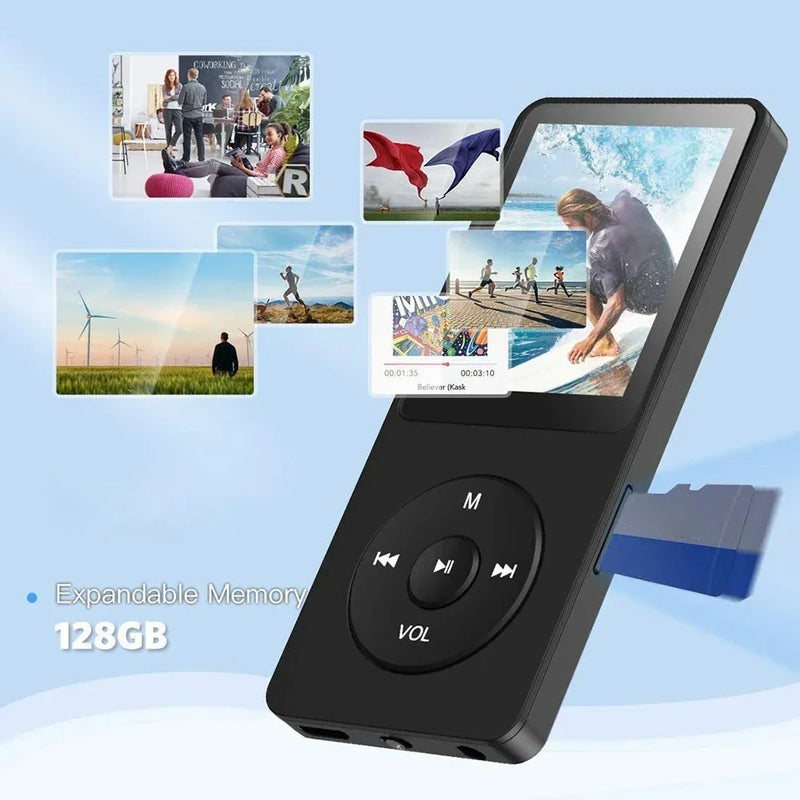 Type-C Port MP3 Bluetooth Player Fast Charging 5.4 Bluetooth Version Running, Fitness, Exercise Walkman Scalable Memory Card