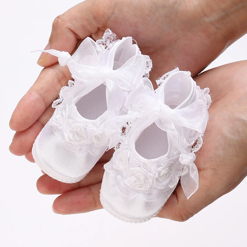 Multiple Styles Newborn Baby First Baptist Shoe: Newborn Boy and Girl White Baptist Shoes Soft Sole Walking Shoes Size-9CM-10CM