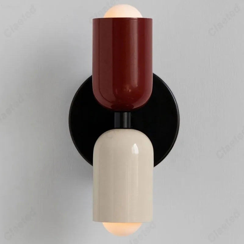 LED Creative Cream Wind Double Headed E27 Hotel Restaurant Wall Light Indoor Home Bedroom Bedlight Living Room Corridor Lighting