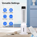 41" Portable Air Conditioners, 120° Oscillating Cooling Fans that Blow Cold Air with 24H Timer, 4 Modes & 3 Speeds, Dual Water Tank, 4 Ice Packs, Remote, 2.4 Gal