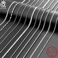 ORSA JEWELS 925 Sterling Silver Chain Necklaces Fashion Party for Men Women DIY Jewelry Simple High Quality 16-24 Inch Wholesale