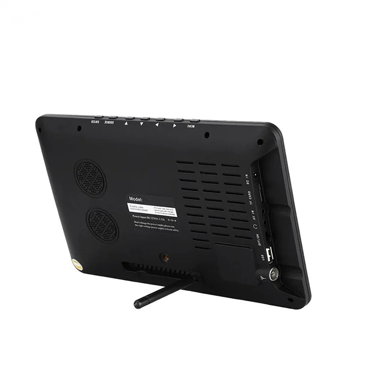 9 Inch Portable Slim TV Built-in 1500mAh Battery LCD Monitor for Vehicle Home Outdoor