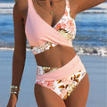 Women's Floral Print Bikini Set Wrap Front Crisscross | SAMAG