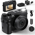 5K Digital Camera for Photography,75MP Point and Shoot Digital Cameras 64GB, Dual Lens 18X Zoom Autofocus, WiFi Vlogging Camera